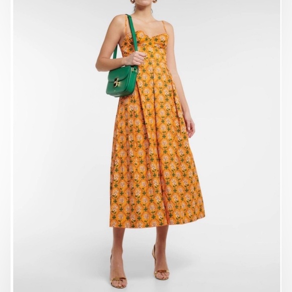 NWT AGUA BY AGUA BENDITA Mambo Herbal Floral Midi Dress - Picture 3 of 8